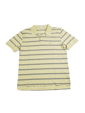 Vintage Brooks Brothers Stripe Yellow Mens Shirt Polo Size Large